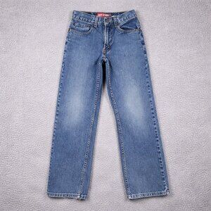 Levis Jeans Boys 12 Slim Blue Loose Fit Straight 569 Baggy Classic Faded Denim